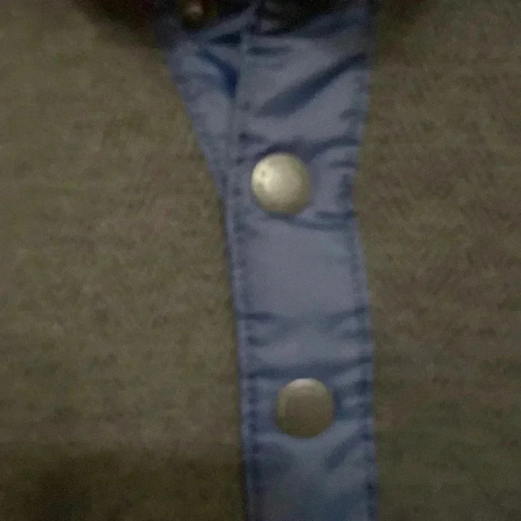 NWT IZOD MENS SIZE XXL 3/4 PULLOVER WARM SHIRT SNAP BUTTON FRONT DARK GRAY BLUE - Picture 5 of 12